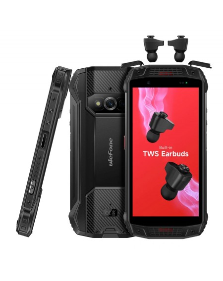 ULEFONE smartphone Armor 15, με TWS earphones, 5.45", 6/128GB, μαύρο