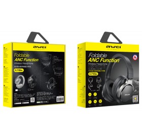 AWEI headphones A710BL, wireless & wired, BT 5.0, μαύρα