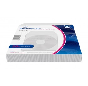 MEDIARANGE πλαστική θήκη CD/DVD με καπάκι, 50τμχ