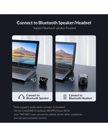 ORICO USB αντάπτορας Bluetooth 5.0 BTA-608, μαύρος