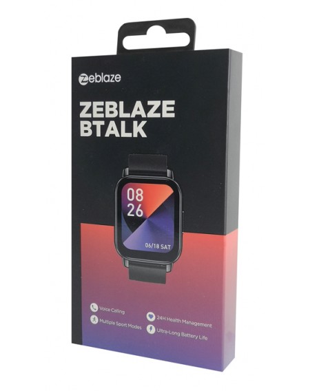 ZEBLAZE smartwatch Btalk, 1.86" TFT, heart rate, BT κλήσεις, IP68, μαύρο