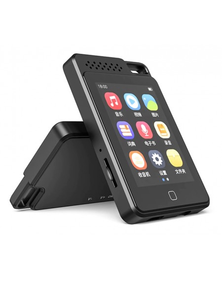 RUIZU MP3 player C1 με οθόνη αφής 2.4", 16GB, BT, ελληνικό μενού, μαύρο