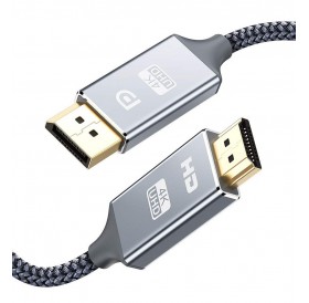 POWERTECH καλώδιο DisplayPort σε HDMI CAB-DP032, 4K, copper, 3m, γκρι