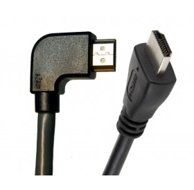 POWERTECH καλώδιο HDMI CAB-H017, γωνιακό, 90° left, 1.5m, μαύρο