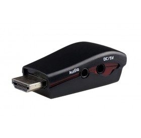 POWERTECH αντάπτορας HDMI 19pin σε VGA CAB-H076, audio jack, USB power