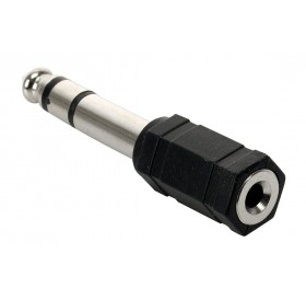 POWERTECH αντάπτορας stereo 6.35mm σε 3.5mm CAB-J018, μαύρος, 5τμχ