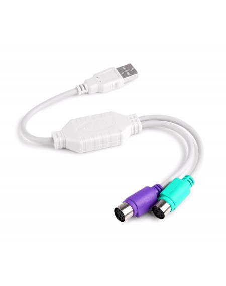 POWERTECH καλώδιο USB σε 2x PS2 θηλυκό CAB-U047, 0.20m, λευκό