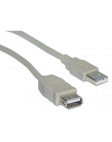 POWERTECH καλώδιο USB αρσενικό σε θηλυκό CAB-U076, 1.5m, γκρι