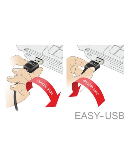 POWERTECH καλώδιο USB σε USB Type B CAB-U090, Dual Easy, 1.5m, μαύρο
