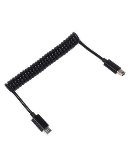 POWERTECH καλώδιο Micro USB σε USB Mini CAB-U124, σπιράλ, 1m, μαύρο
