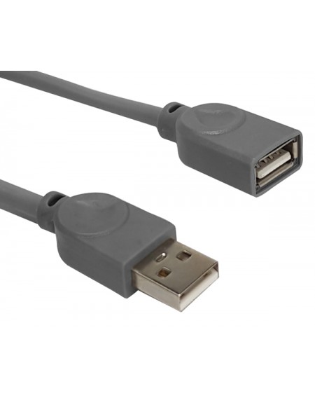 POWERTECH καλώδιο USB 2.0 αρσενικό σε θηλυκό CAB-U145, 1.5m, γκρι