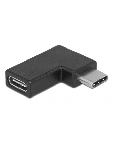 POWERTECH αντάπτορας USB-C αρσενικό σε θηλυκό CAB-UC027, 90°, μαύρος