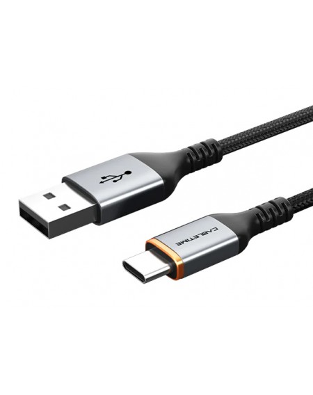 CABLETIME καλώδιο USB σε USB-C CT-AMCM3A, 3A, 1m, μαύρο