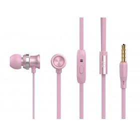 CELEBRAT Earphones με μικρόφωνο D7, 10mm, 3.5mm, 1.2m, ροζ χρυσό