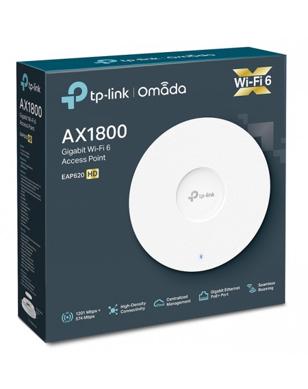 TP-LINK access point EAP620 HD, AX1800, WiFi 6, ceiling moint, Ver. 2.0