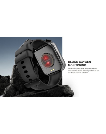 HIFUTURE smartwatch FutureFit Ultra 2, 1.85", IP68, heart rate, μπλε