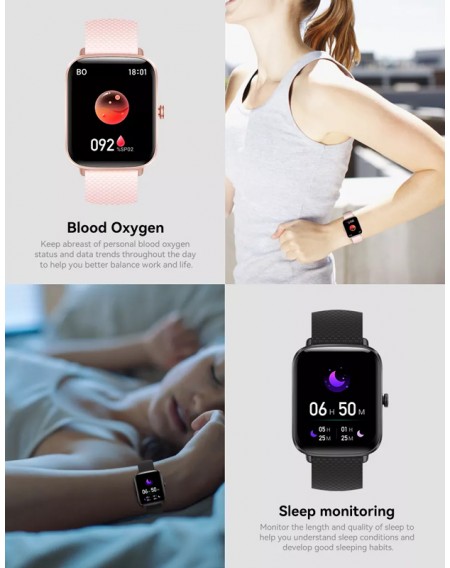 HIFUTURE smartwatch FutureFit Zone, 1.69", IP68, heart rate, γκρι