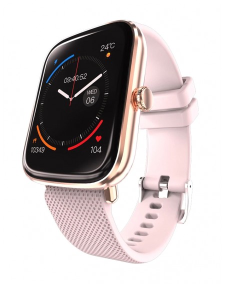 HIFUTURE smartwatch FutureFit Zone, 1.69", IP68, heart rate, ροζ