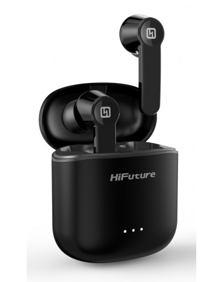HIFUTURE earphones FlyBuds, true wireless, με θήκη φόρτισης, μαύρα
