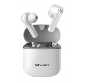 HIFUTURE earphones FlyBuds, true wireless, με θήκη φόρτισης, λευκά