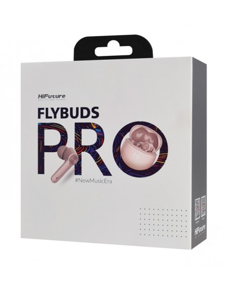 HIFUTURE earphones με θήκη φόρτισης FlyBuds Pro, True Wireless, ροζ