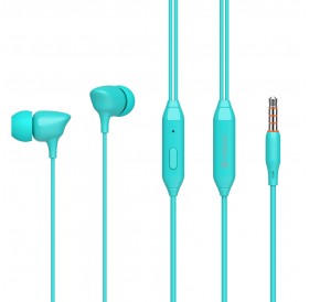 CELEBRAT earphones με μικρόφωνο G7, 3.5mm, 1.2m, μπλε