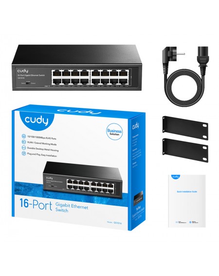 CUDY Ethernet switch GS1016, 16-port Gigabit, 10/100/1000Mbps