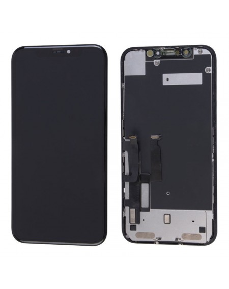 TW INCELL LCD ILCD-018 για iPhone 11, camera-sensor ring, earmesh, μαύρη