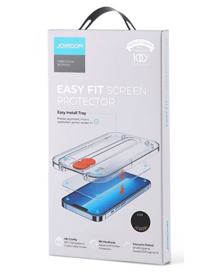 JOYROOM tempered glass 9H με kit τοποθέτησης για iPhone 12 Pro Max