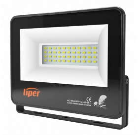 LIPER LED προβολέας LPFL-10BS01 10W, 4000K, 850lm, IP66, 220V, μαύρος