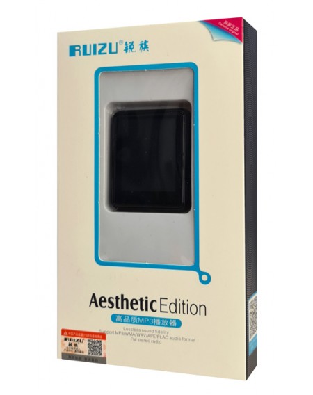 RUIZU MP3 player M4 με ηχείο, 1.8", 16GB, BT, ελληνικό μενού, μαύρο