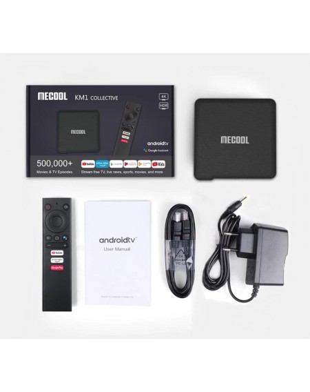 MECOOL TV Box KM1, Google certificate, 4/64GB, 4K HDR, Wi-Fi, Android 10