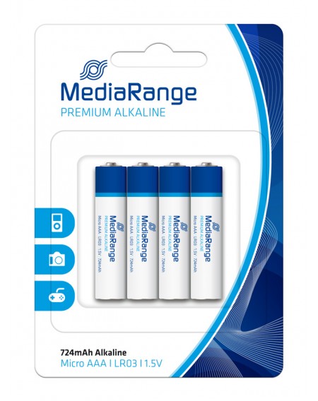 MEDIARANGE Premium αλκαλικές μπαταρίες AAA LR03, 1.5V, 4τμχ
