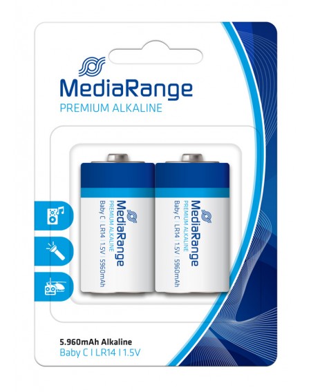 MEDIARANGE Premium αλκαλικές μπαταρίες Baby C LR14, 1.5V, 2τμχ