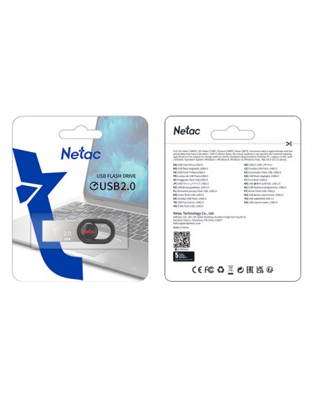 NETAC USB Flash Drive UM2, 32GB, USB 2.0, μαύρο
