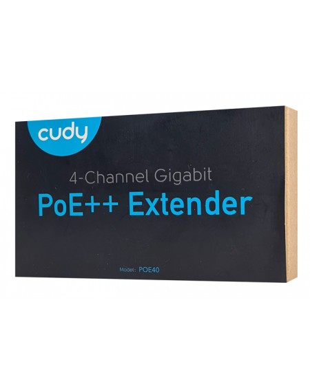 CUDY PoE++ extender POE40, 4-channel Gigabit PoE, 60W