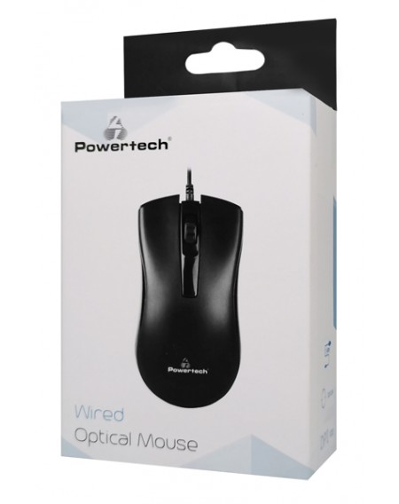 POWERTECH ενσύρματο ποντίκι PT-808, 1000DPI, USB, μαύρο