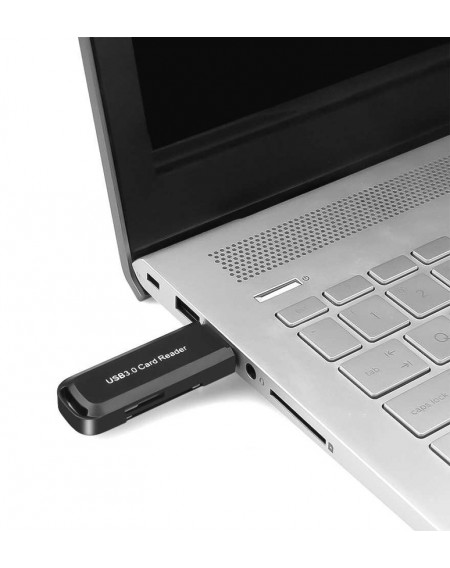 POWERTECH mini card reader USB 3.0 PT-892, SD card, μαύρος