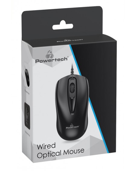 POWERTECH ενσύρματο ποντίκι PT-932, οπτικό, 1000DPI, μαύρο