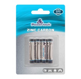 POWERTECH Zinc Carbon μπαταρίες PT-948, AAA R03 1.5V, 4τμχ