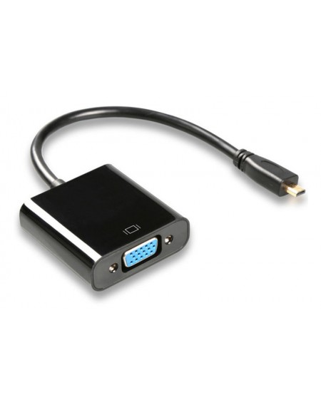 POWERTECH αντάπτορας micro HDMI (M) σε VGA (F) PTH-027 με Audio, μαύρο