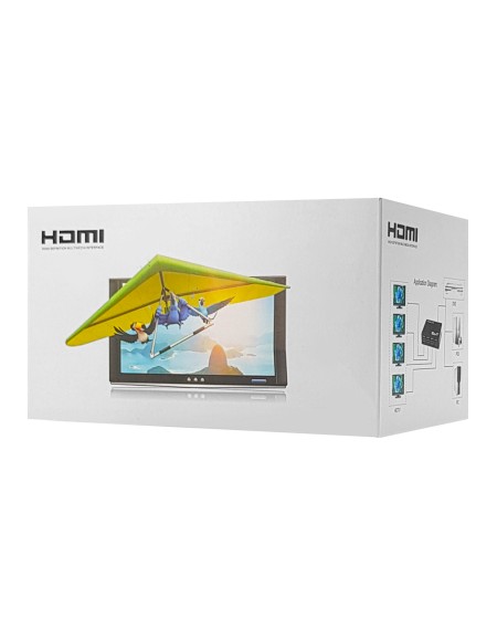 POWERTECH splitter HDMI σε 4x HDMI PTH-048, 4K 3D, μαύρο