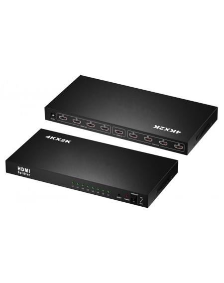 POWERTECH splitter HDMI σε 8x HDMI PTH-049, 4K, μαύρο