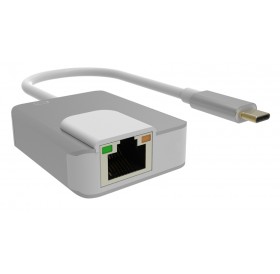 POWERTECH αντάπτορας USB Type-C σε RJ45+PD PTH-056, 10/100/1000M, ασημί