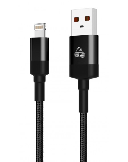 POWERTECH Καλώδιο USB σε Lightning eco round PTR-0082, copper, 1m, μαύρο