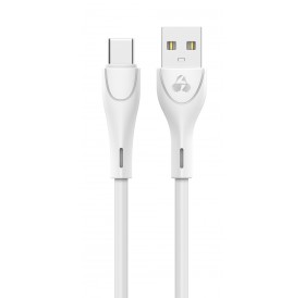 POWERTECH καλώδιο USB σε USB-C eco round PTR-0105, 15W 3A, 1m, λευκό