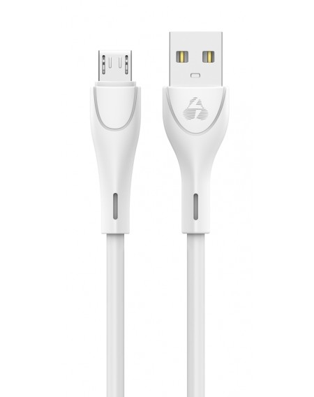 POWERTECH καλώδιο USB σε Micro USB eco round PTR-0106, 15W 3A, 1m, λευκό