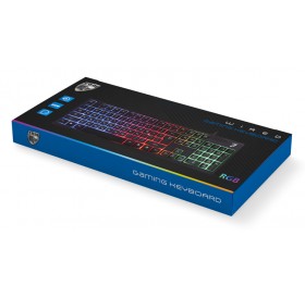 ROAR gaming πληκτρολόγιο RR-0005, ενσύρματο, αθόρυβα πλήκτρα, RGB, μαύρο