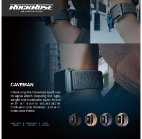 ROCKROSE nylon weave band Caveman για Apple Watch 42/44mm, γκρι