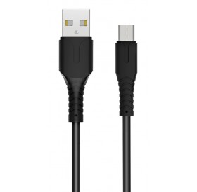 ROCKROSE καλώδιο USB σε Micro USB Alpha AM, 2.4A 12W, 1m, μαύρο